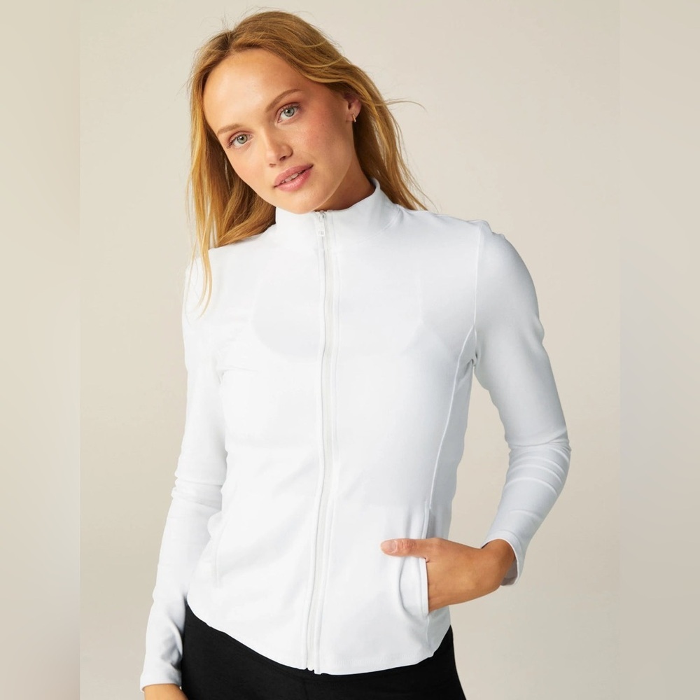 Beyond Yoga On The Go Mock Neck Sweatshirt - Cloud White - Size Extra Large XL - Picture 3 of 14